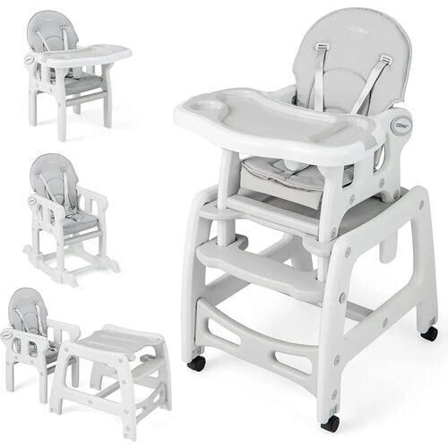 Tweedekans Coast 3 in 1 babystoel Hoge stoel & eetstoel & kinderzitje Groep 62 x 51 x 104 cm grijs