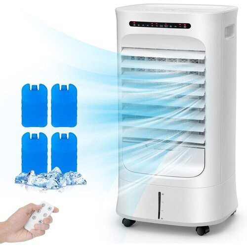 Tweedekans Coast 3-in-1 Mobiele Luchtkoeler Ventilator & Luchtbevochtiger 10L Watertank - 39x33x74cm  - Wit