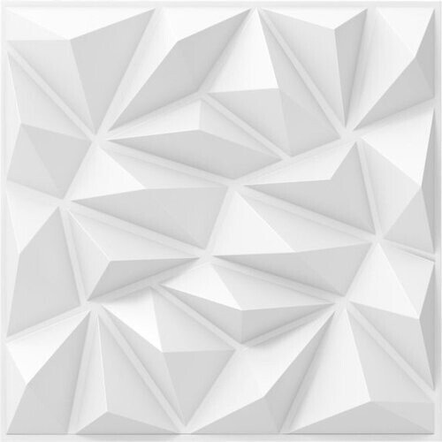 Tweedekans Coast 3D Wandpanelen - Diamant Design - 40 Stuks - 50 x 50 cm - Wit Tweedehands