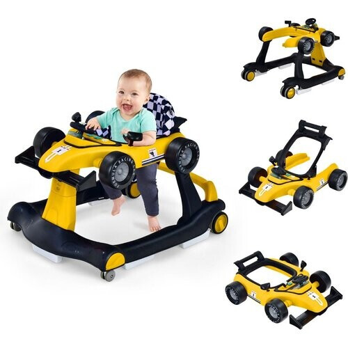 Tweedekans Coast 4 in-1 Loopauto met Instelbare Hoogte - Geel Tweedehands