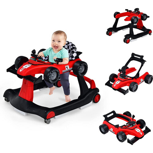 Tweedekans Coast 4 in-1 Loopauto met Instelbare Hoogte - Rood