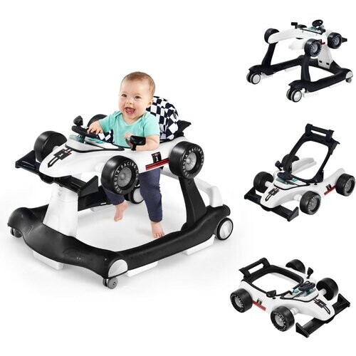 Tweedekans Coast 4 in-1 Loopauto met Instelbare Hoogte - Wit Tweedehands