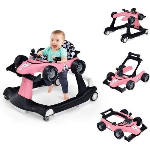 Tweedekans Coast 4-in-1 Looprek – Opvouwbaar – Verstelbare Hoogte & Snelheid – Met Muziek & Licht – 6-18 Maanden – Roze Tweedehands