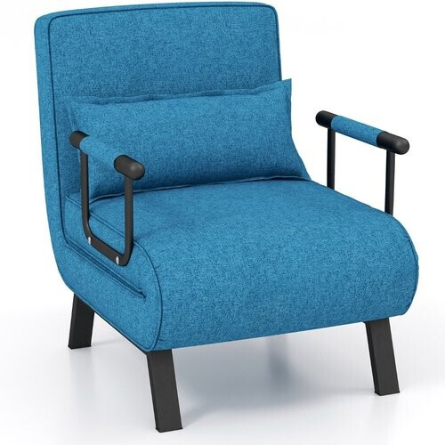 Tweedekans Coast 4 in 1 slapende fauteuil vouwbare slaapbank met 5 stabiel verstelbare rugleuning blauw Tweedehands