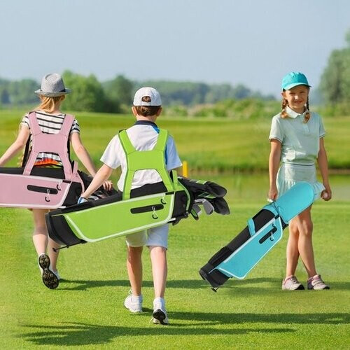 Tweedekans Coast 6-Delige Kindergolfclubset - met Golftas en Regenhoes - Roze Tweedehands