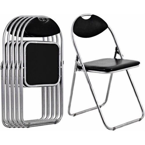 Tweedekans Coast 6er set vouwstoelen met metalen frame en gewatteerde stoelen en niet -slip voetblokken Tweedehands