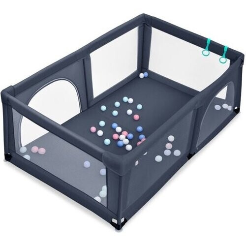 Tweedekans Coast Babybox met 50 Speelballen – 2 Deuren – 120 x 190 cm – Donkergrijs Tweedehands