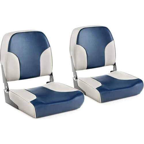Tweedekans Coast Bootstoelen – Set van 2 – Opvouwbaar – Lage Rugleuning – Blauw Tweedehands