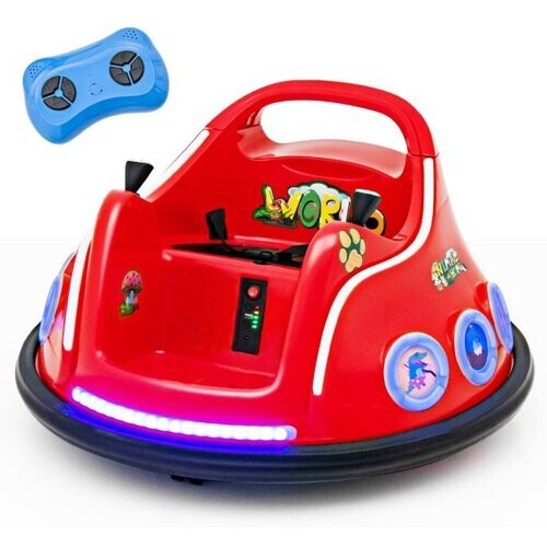 Tweedekans Coast Bumperauto - 360 Graden Draaibaar - 12V - Incl. Muziek & Licht - 73x73x43cm - Rood