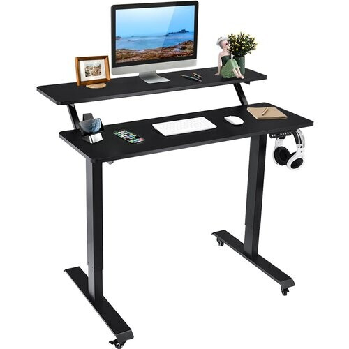 Tweedekans Coast Bureau - Elektrische verstelbaar - 120 x 68 x 138 cm - Max. 80 kg - Zwart Tweedehands