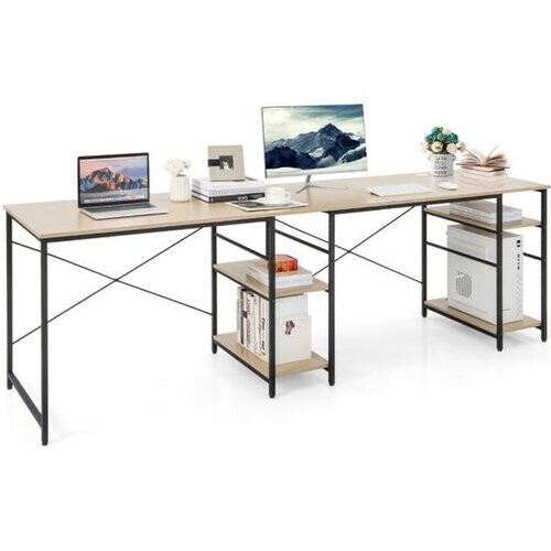 Tweedekans Coast Bureau L-vorm - Omkeerbaar hoekbureau met 4 planken - 242 x 60 x 75 cm Tweedehands