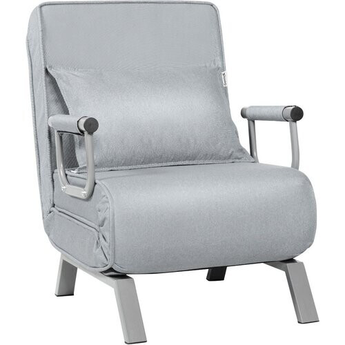 Tweedekans Coast Cabrio Sleep Sofa Vouwbare fauteuil Besinbedbank Bank Bed 5-Positie Liesstoel Lichtgrijs Tweedehands