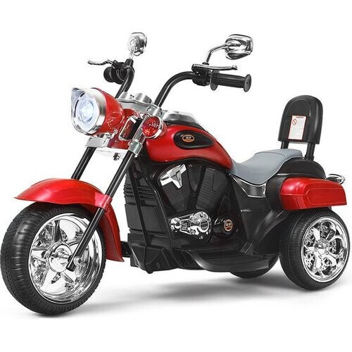 Tweedekans Coast Chopper - Elektrische Kinder Motorfiets - 91 x 48 x 64 cm - rood + zwart