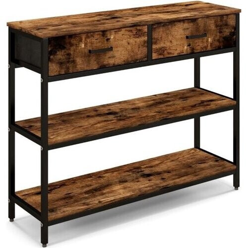 Tweedekans Coast - Consoletafel met 2 Stoffen Laden - 100 cm - Metalen Frame - Kantelbeveiliging