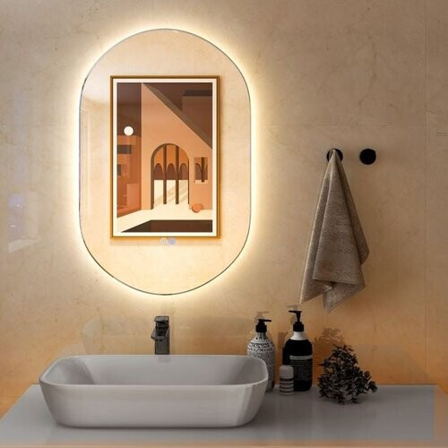 Tweedekans Coast Dimbare Led-spiegel voor badkamer - Wandspiegel - 80x50 cm Tweedehands