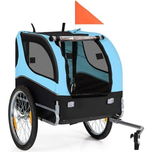 Tweedekans Coast Dog Trailers voor fietsen PET -trailer voor fiets 40 kg veerkrachtig blauw