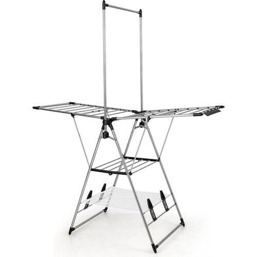 Tweedekans Coast Droogrek met Hangrek - 158 x 61 x 192 cm - Zilver Tweedehands