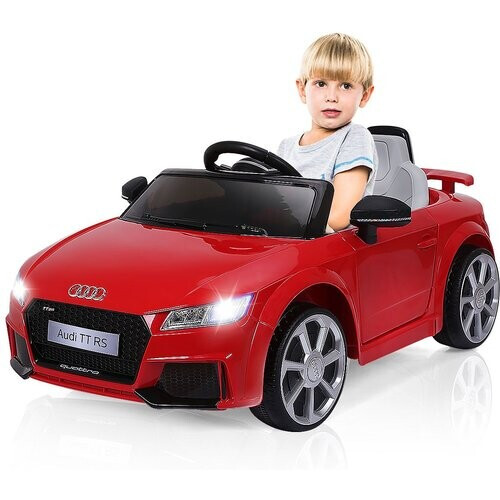 Tweedekans Coast Elektrische Kinderauto - 2 motoren - afstandsbediening en muziek - rood 104 x 63,5 x 45,5 cm