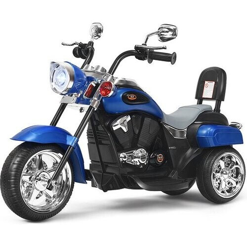 Tweedekans Coast Elektrische Motorfiets – 6V – Met Verstelbare Koplamp & Muziek – Blauw/Zwart – 91 x 48 x 64 cm