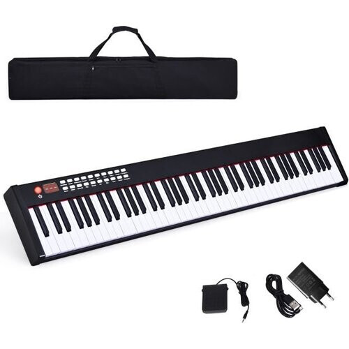 Tweedekans Coast Elektrische Piano - Keyboard 88 Toetsen - 127 x 21,5 x 6,5 cm - Zwart/Wi Tweedehands