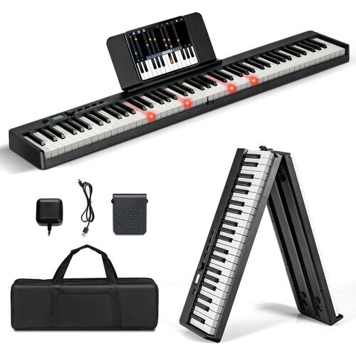 Tweedekans Coast Elektrische Piano - Opvouwbaar - Inclusief Draagtas - 126 x 30 x 22.5 cm - Zwart Tweedehands