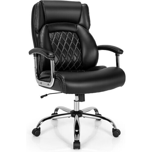 Tweedekans Coast Ergonomische Bureaustoel Zwart – 77 x 73 x 114-121,5 cm – Belastbaar tot 227 kg Tweedehands