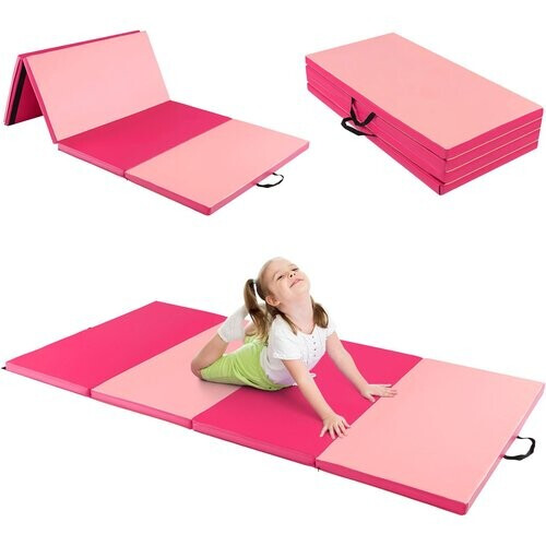 Tweedekans Coast Gymnastiekmat - Opvouwbaar - 240 x 120 x 5 cm - Roze Tweedehands