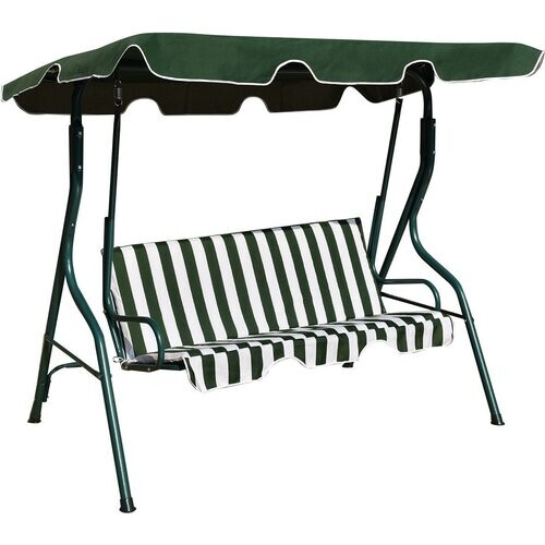 Tweedekans Coast Hollywood 3-Zits Schommelbank - Zwart -172 x 154 x 110 cm