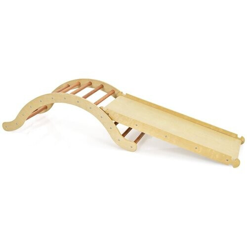 Tweedekans Coast Houten Klimladderset 4-in-1 Met Blauw Ligkussen - 116 x 50 x 39 cm Tweedehands