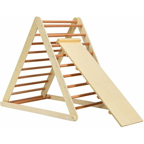 Tweedekans Coast Houten Klimrek en Ladder Driehoek Opvouwbaar van kinderen 122 x 71 x 110 cm - Hout Tweedehands