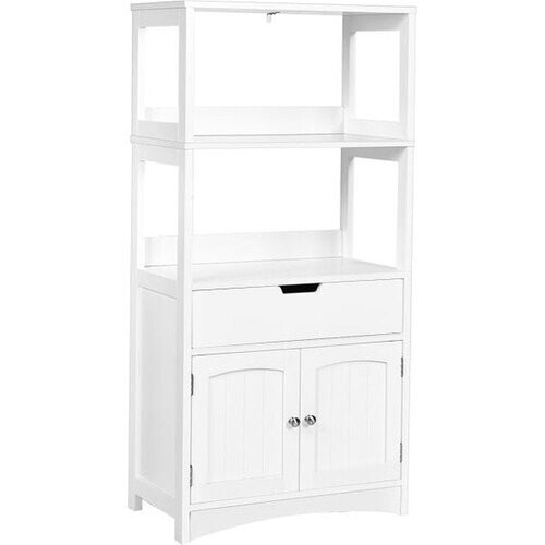 Tweedekans Coast huishoudelijke plank opbergkast keukenkast met lade wit 32,5 x 60 x 122 cm