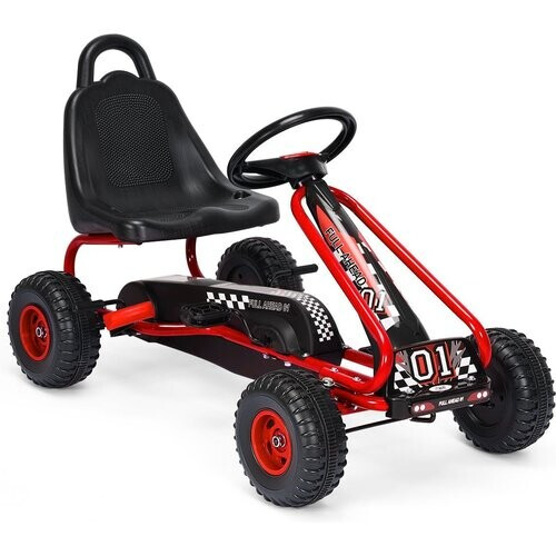 Tweedekans Coast Kart Go Pedaalwagen 30kg Pedaalvoertuig Met Handrem - 3-6 jaar - Rood Tweedehands