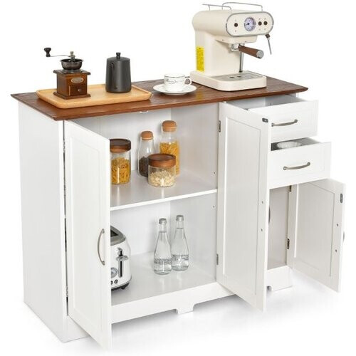 Tweedekans Coast Kast – 2 Lades & Verstelbare Plank – max. 50 kg – 100 x 40 x 78 cm – Wit Tweedehands