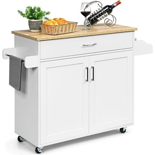 Tweedekans Coast Keukentrolley - Serveerwagen - 116 x 40 x 85 cm - Wit