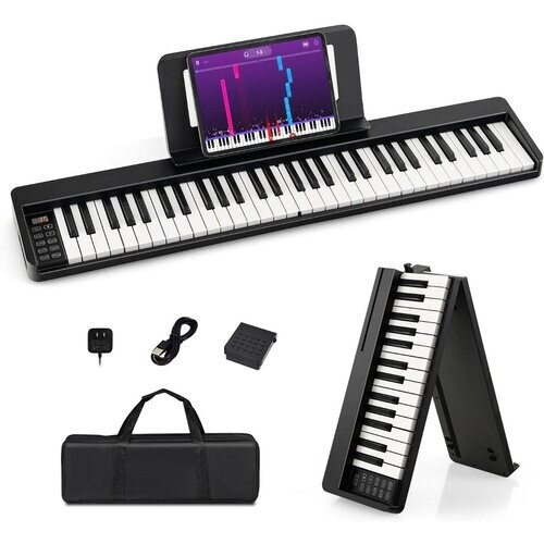 Tweedekans Coast Keyboard met 61 toetsen - Inklapbaar - Met opbergtas - 90 x 13 x 5,5 cm Tweedehands