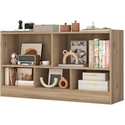 Tweedekans COAST Kinderboekenkast met 2 Planken en 5 Kubussen - hout - bruin