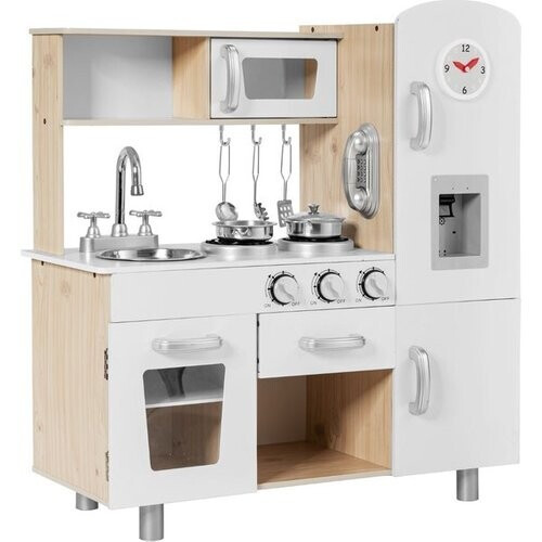 Tweedekans Coast Kinderkeuken hout - Incl. Accessoires - 72,5 x 29 x 81,5 cm - Wit