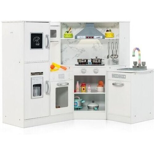 Tweedekans Coast Kinderkeuken - Met Licht & Geluid - Incl. Accessoires - Hout - Wit Tweedehands