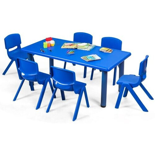 Tweedekans Coast Kinderstoelen - Set van 6 - Tot. 80Kg - 35 x 32,5 x 53,5 cm - Blauw Tweedehands