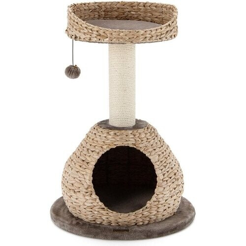 Tweedekans Coast kleine katboom met grot en natuurlijke sisal & handgemaakte mand ? 48 x 70,5 cm Tweedehands