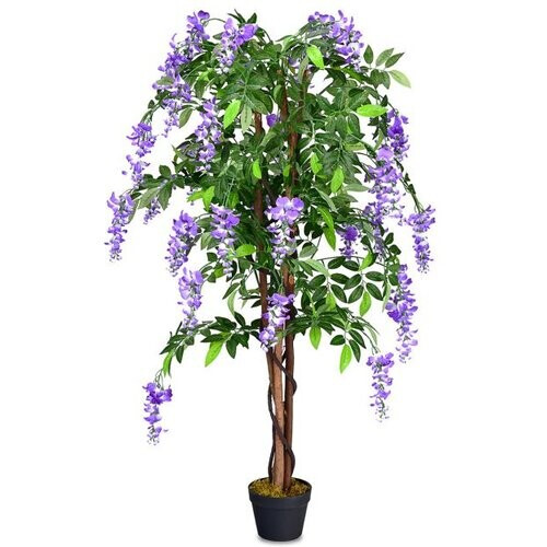 Tweedekans Coast Kunstplant met Stabiele Pot - 150 cm - Polyester/Hout - Paars Tweedehands