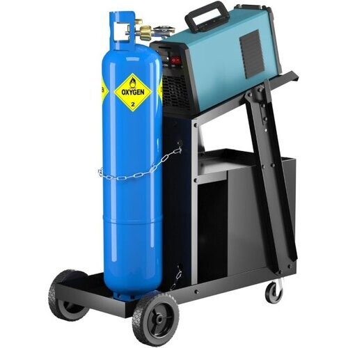 Tweedekans Coast -lasauto met 4 laden en gasfleshouder 71 x 38 x 71 cm zwart