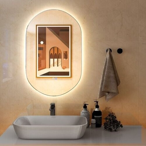 Tweedekans Coast – Led-spiegel Badkamerspiegel – 80 cm x 50 cm & Anti-condens – Voorzien Van Dimbare Driekleurige Verlichting En Smart-touch – Voor Badkamer En Make-upstudio – Zilver Glas En Aluminium Tweedehands