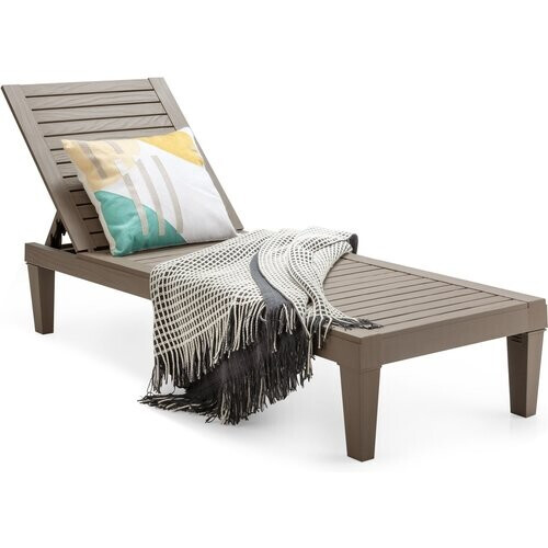 Tweedekans Coast Ligstoel Tuinligstoel met Verstelbare Rugleuning Strandligstoel 190 x 57 Tweedehands