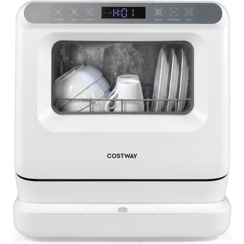 Tweedekans Coast Mini Vaatwasser - draagbaar tafelmodel - 6 programma's - waterreservoir 8,25 liter - wit Tweedehands