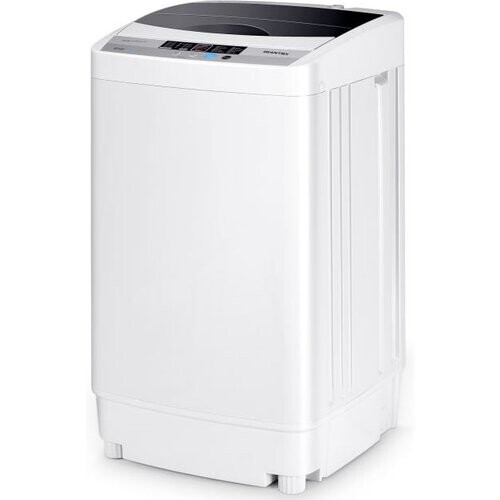Tweedekans Coast Mini Wasmachine 4,5 kg – Volautomatische Bovenlader met Display 50 x 50 x 85 cm – Grijs Tweedehands