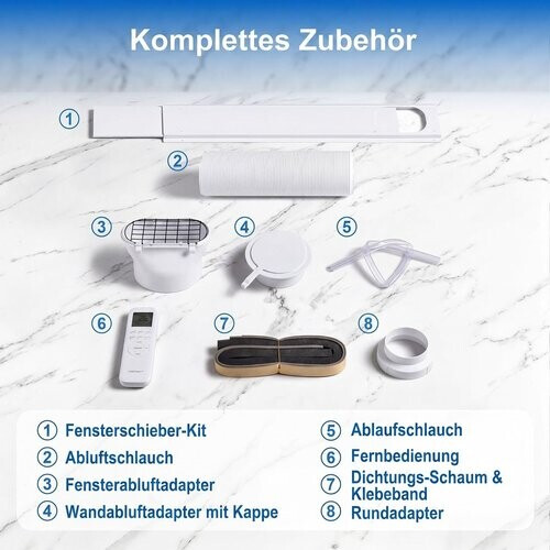 Tweedekans Coast Mobiele Airco - 5-in-1 Klimaatregeling - 12000 BTU - Voor ruimtes tot 46 m² - Wit Tweedehands