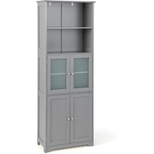 Tweedekans Coast Opbergkast vrijstaand - 2 Kasten + 2 planken - 60 x 30 x 163 cm - Grijs Tweedehands