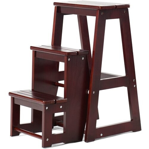 Tweedekans Coast Opstapkrukje - Opvouwbare Opstapkruk - 38,5 x 57 x 66 cm - Bruin Tweedehands