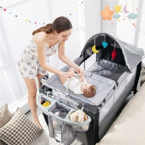 Tweedekans Coast Opvouwbaar Reisbedje voor Baby - Draagbaar - Grijs - 121 x 124 x 65 cm Tweedehands